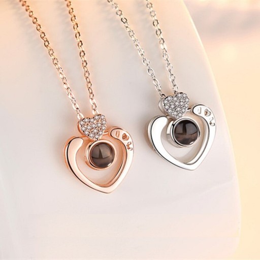 Collier pour femmes avec cœurs G656