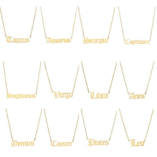 Collier pour femmes avec des noms latins