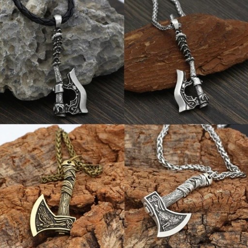 Collier pour homme avec pendentif hache