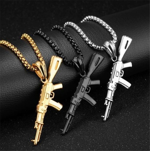 Collier pour homme avec pistolet D310