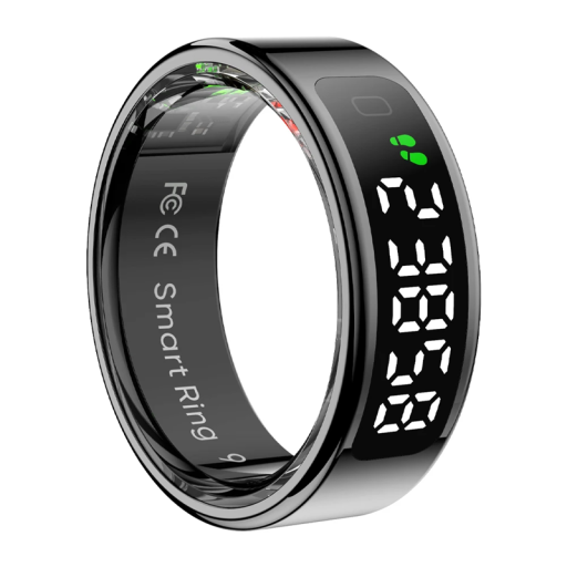 COLMI R12 Smart Ring med Display Pulsmätare Syre Sömn Stress 5ATM Vattentålighet Fitness Aktivitet Trådlös Laddning