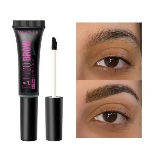 Color de cejas semipermanente Gel para cejas resistente al agua con efecto tatuaje de cejas Crema para realzar las cejas de larga duración y peel-off