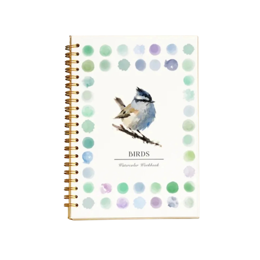 Colori Magici Acquerellabili Motivo Uccelli Quaderno a Spirale 16,5 × 23 cm Blocco per Pittura ad Acqua e Disegno Creativo
