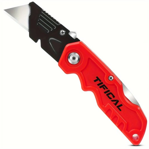 Colourful Folding Utility Knife with Replaceable Blade Metal Body Safety Lock Precise Cutting Universal Knife for Packages and Cartons