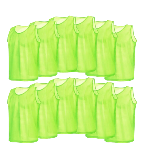 Colourful Sports Identification Vest Set of 12 Children's Bibs