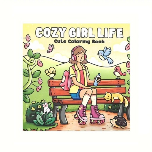 Colouring Book for Children and Adults Everyday Life and Leisure Activities 20 x 20 cm Drawing Calming Book for Relaxation and Creativity