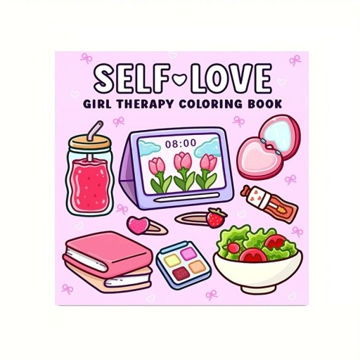 Colouring Book for Children and Adults Self Love and Daily Care 20 x 20 cm Drawing Calming Book for Relaxation and Leisure