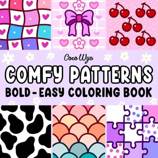 Colouring Book with Cute Designs 21.5 × 21.5 cm 52 Single-Sided Pages Paper Edition for Children and Adults