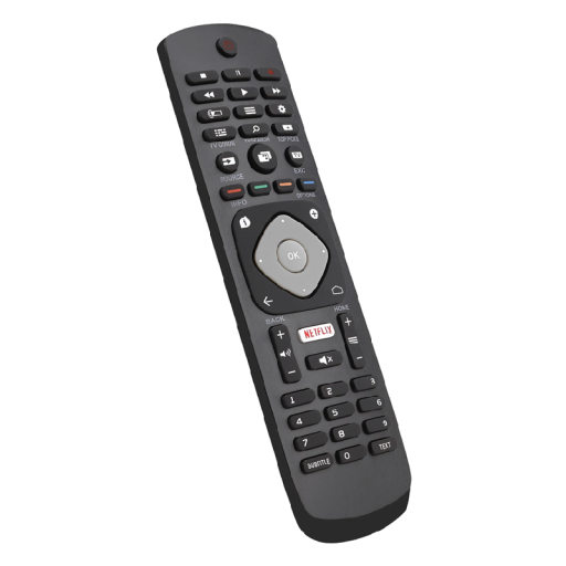 Comando remoto universal de substituição para Philips Smart TV com botão Netflix Comando compatível com 2x pilhas AAA