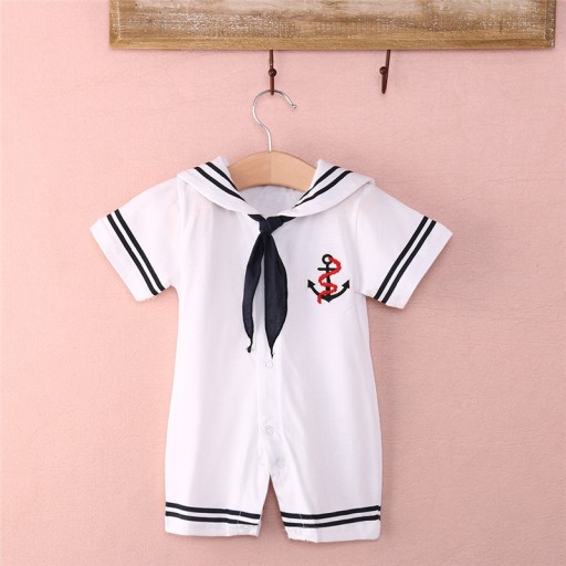 Combinaison de marin pour bébé - Blanche