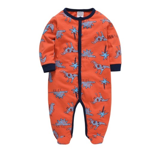 Combinaison en coton pour enfants avec impression dessinée Pyjama et grenouillère pour nouveau-nés Vêtements pour bébés garçons en coton doux et respirant