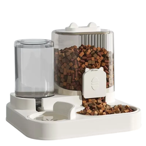 Comedero automático para gatos con dispensador de agua Dos contenedores separados Tazón de comida y agua de gran capacidad Fácil de mantener