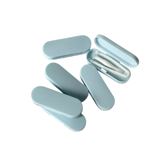 Compact Accessory Case for Contact Lenses 5.2 × 1.8 × 1 cm Plastic Coloured Mini Case for Travel