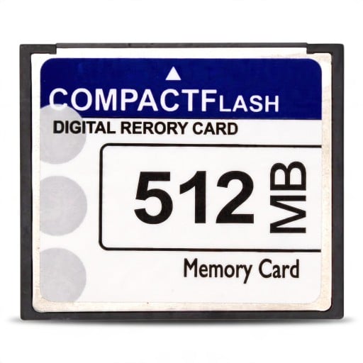 CompactFlash CF Geheugenkaart 512 MB 4,2 x 3,6 cm Blauw-Wit Voor digitale camera Voor foto's en gegevens In apparaten met CF-slot