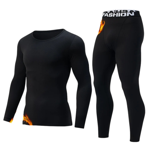 Completo sportivo da uomo con pantaloni in vita elastica e stampa fashion, maglietta a maniche lunghe e scollo a O, poliestere, spandex