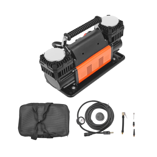 Compressorpomp voor het oppompen van banden 6–10 CFM 10,3 bar 280 × 87 × 71 mm zwart-oranje draagbaar voor auto en servicegebruik