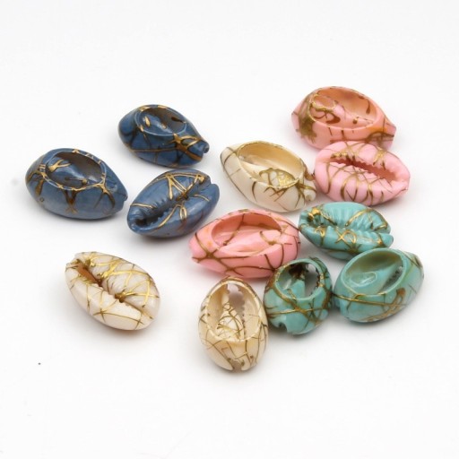 Conchiglie decorative dorate 10 pz