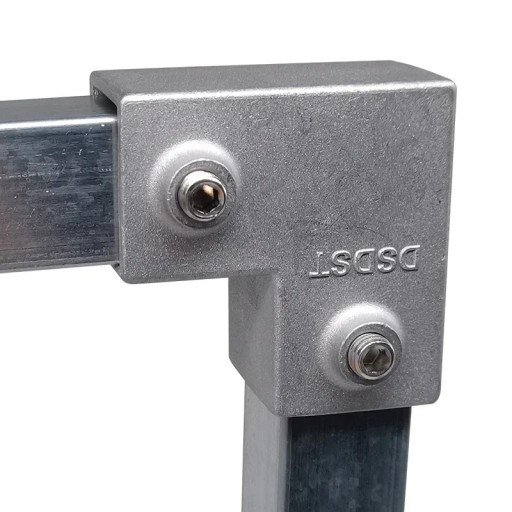 Conector de canto L para perfil quadrado 25 × 25 mm 2-direcional peça de ligação de dois parafusos para ligação firme de estruturas de perfis