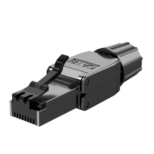 Conector modular RJ45 CAT8 STP Easy Jack fără unelte 40Gbps 2000MHz IDC negru conector de terminare pentru cablu ethernet