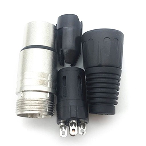 Conector XLR 4pin macho / fêmea