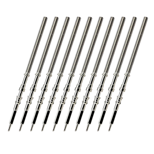 Conjunto de 10 coroas em aço inoxidável com eixo para reparação de relógios mecânicos compatível com os movimentos NH34 NH35 NH36 NH38 NH39 embalagem discreta