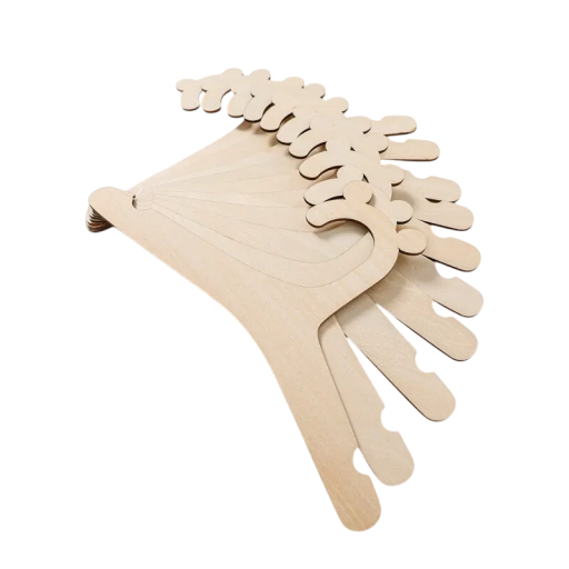 Conjunto de 10 pcs de cabides infantis em madeira natural 22,8 x 12,1 cm Cabides para roupa de bebés e crianças pequenas Cabides de madeira