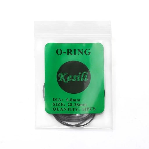 Conjunto de 11 pcs de anéis O de vedação para relógios 0,8 mm Diâmetro 28–38 mm Para reparações de caixas e vidros de relógios Composição antistática