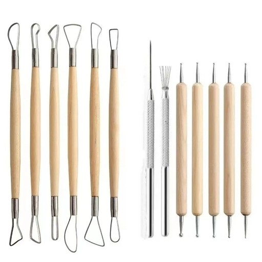 Conjunto de 13 ferramentas para escultura e modelagem de cerâmica, argila wax e escultura para artesanato e criação de produtos cerâmicos