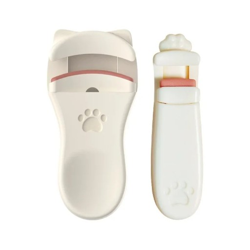 Conjunto de 2 pcs de pinças para pestanas com garras de gato Ferramenta de beleza de ângulo largo para curvar pestanas Pinças ABS para mulheres Adequadas para todos os tipos de pestanas