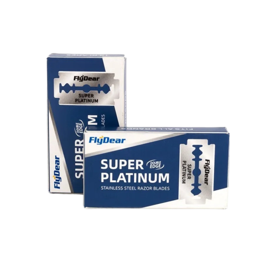 Conjunto de 30 lâminas de barbear de aço inoxidável Lâminas de substituição para máquina de barbear Lâminas intercambiáveis para navalha de barbear Lâmina de barbear masculina com duplo fio para aparar a barba 2,5 x 4,5 cm