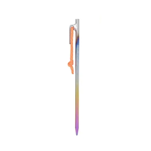 Conjunto de 6 pinos para tenda 24 cm Liga de titânio Pino de tenda leve e resistente Acessórios de campismo Caminhadas Equipamento outdoor