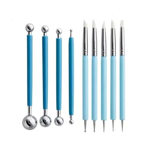 Conjunto de 9 ferramentas de escultura e modelagem para cerâmica, argila, massas de cera, artesanato, moldagem, modelagem e detalhes