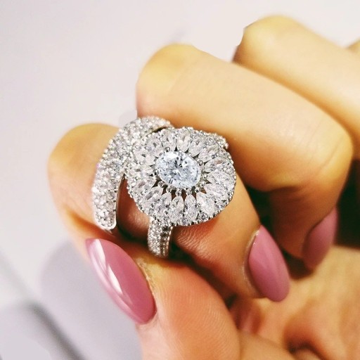 Conjunto de anéis para senhora 2 pcs