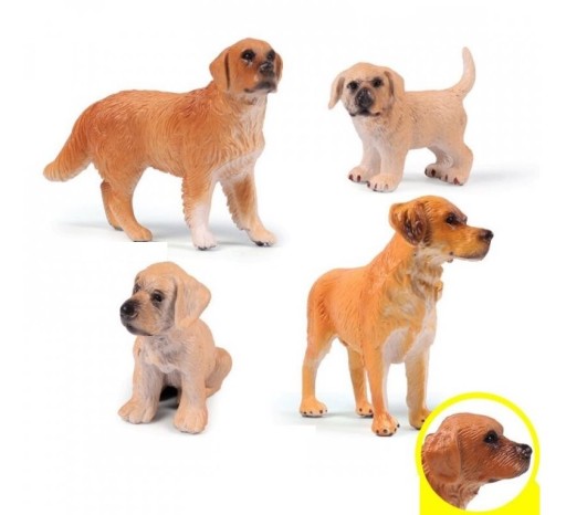 Conjunto de animais família canina 4 pcs