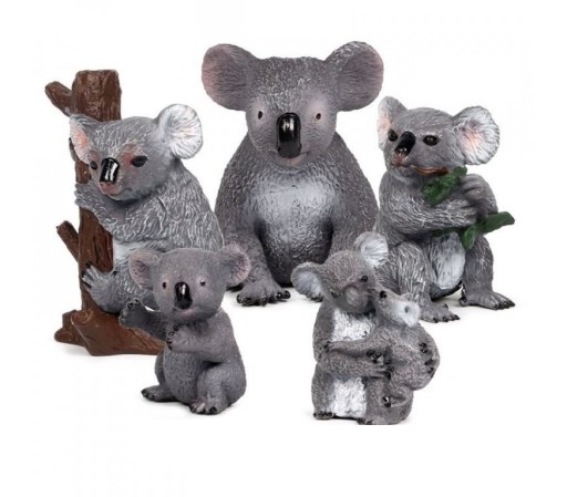 Conjunto de animales familia koala