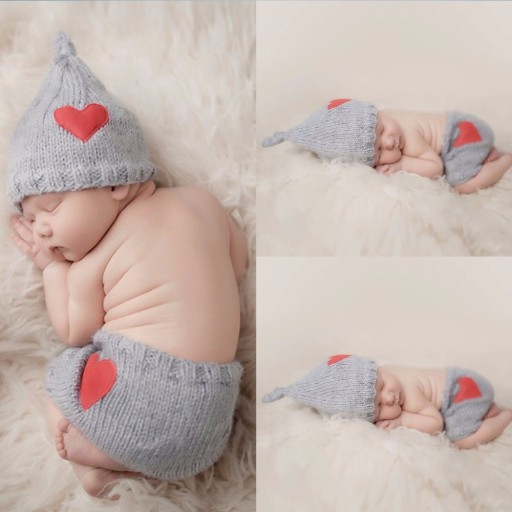 Conjunto de bebé de gorro y pantalones cortos