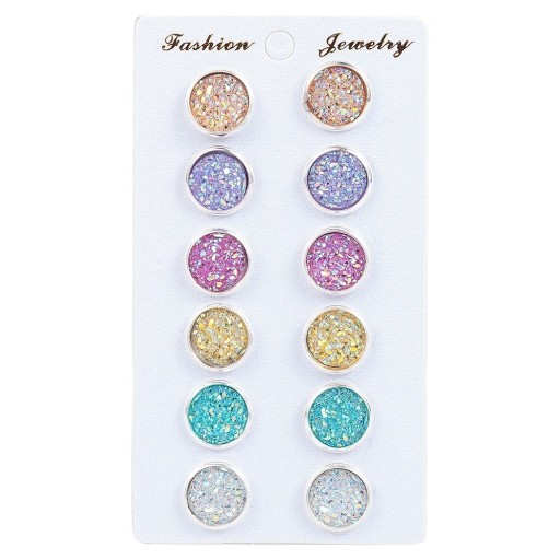 Conjunto de brincos de pressão femininos C1038