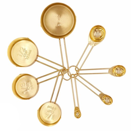 Conjunto de colheres medidoras em aço inoxidável 8 pcs