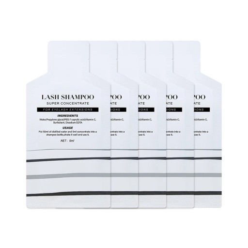 Conjunto de concentrado para a produção de champô para pestanas 5x 5 ml Para pestanas extensas Limpeza profunda