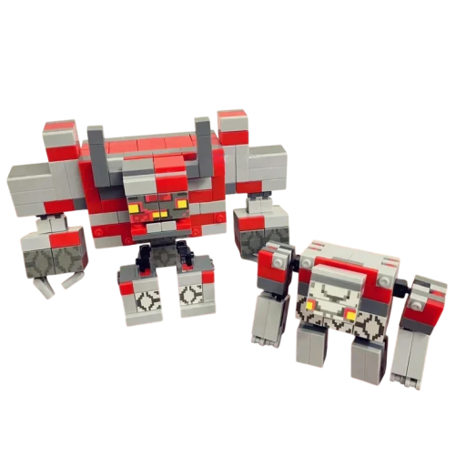 Conjunto de Construção Batalha pelo Rudit 542 pcs Duas Figuras de Monstros 10 x 7 x 5 cm e 12 x 8 x 17 cm Conjunto Criativo para Crianças Mundo de Jogo