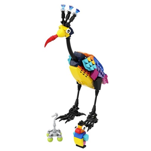 Conjunto de construção do pássaro Kevin 23,6 x 16,8 x 8 cm 215 peças Conjunto colorido para crianças Pássaro do filme Up - Altas Aventuras Conjunto