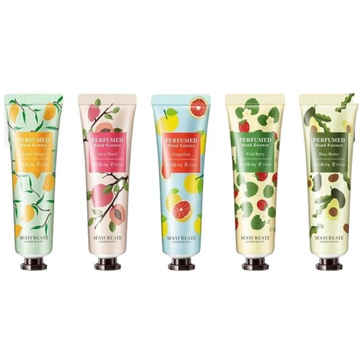 Conjunto de cremes para as mãos 5 un 30 ml Aromas Frutados Cuidado Hidratante Nutritivo Creme de rápida absorção para mãos suaves