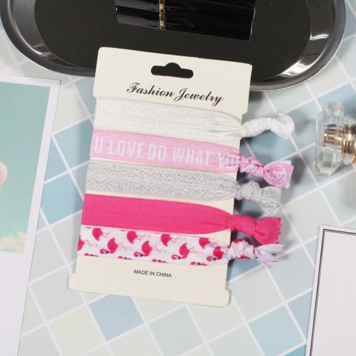 Conjunto de elásticos para o cabelo - 5 unid