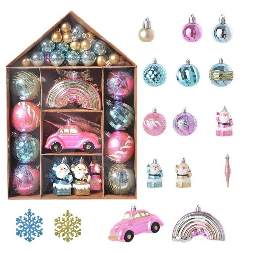 Conjunto de Enfeites de Natal 70 pcs H1170