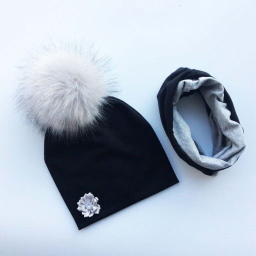 Conjunto de gorro y bufanda de algodón para niños Conjunto de gorro y bufanda de algodón para niños