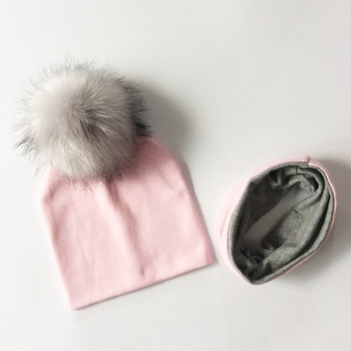 Conjunto de gorro y bufanda de algodón para niños