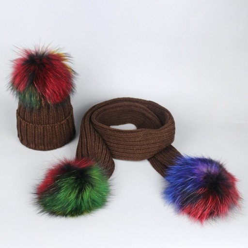 Conjunto de gorro y bufanda de invierno para mujer