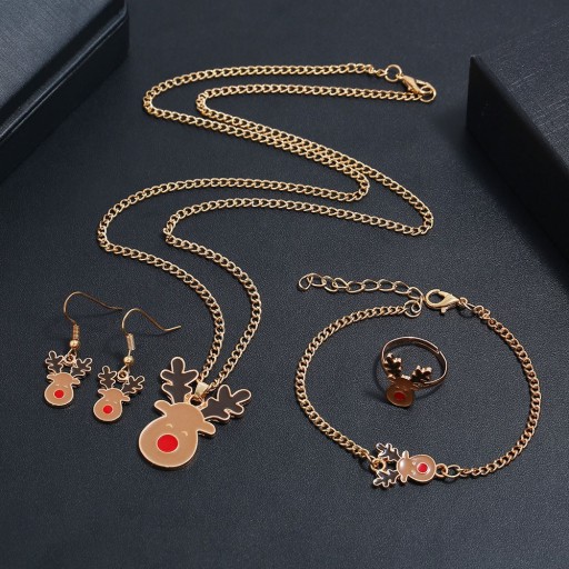 Conjunto de joias de Natal para senhora