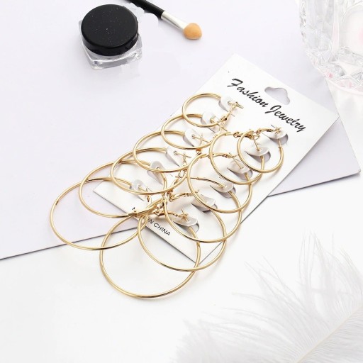 Conjunto de pendientes de aro para mujer