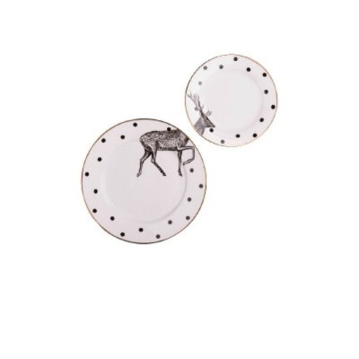 Conjunto de pratos com animais 2 pcs